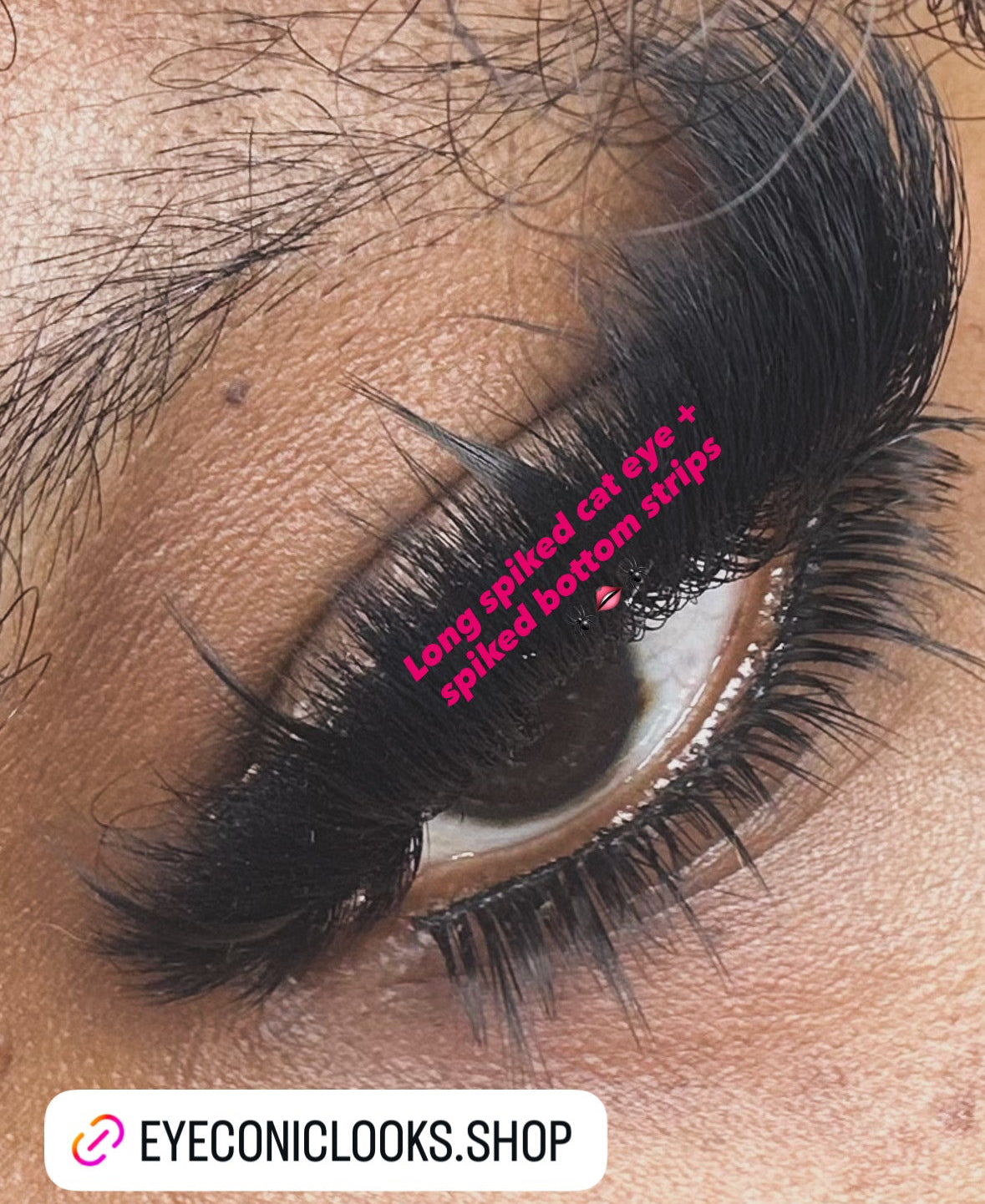 LONG SPIKED CAT EYE - CLUSTER LASH STRIPS